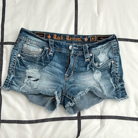 Rock Revival Jean Shorts - Picture 1 of 3